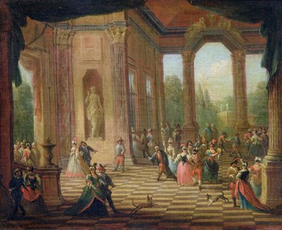 Scene at a Masked Ball by Italian School